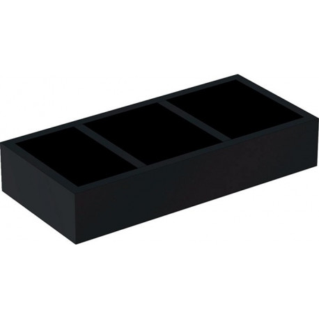 Casier de rangement agencement en H Geberit, pour tiroir supérieur: Largeur 32.3cm, Hauteur 5.9cm, Profondeur 15cm, Gris velouté / Mélamine structurée