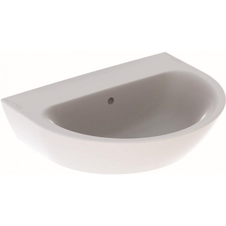 Lavabo Geberit RENOVA sans trou de robinetterieavec trop plein 600x480mm blanc KT