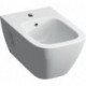 Bidet suspendu Geberit Renova Plan semi-caréné, T:54cm,Blanc