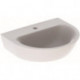 Lavabo Geberit Renova, 55x45cm, troude robinetterie au centre, sans trop-plein, Blanc
