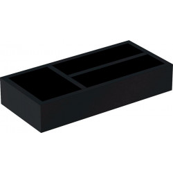 Casier de rangement agencement en T Geberit, pour tiroir supérieur: Largeur 32.3cm, Hauteur 5.9cm, Profondeur 15cm, Gris velouté / Mélamine structurée
