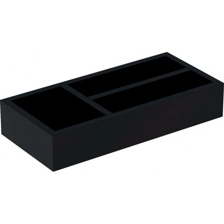 Casier de rangement agencement en T Geberit, pour tiroir supérieur: Largeur 32.3cm, Hauteur 5.9cm, Profondeur 15cm, Gris velouté / Mélamine structurée