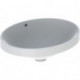 Lavabo à encastrer VariForm oval 500x400mm sans trou de robinetterieavec trop plein blanc KT