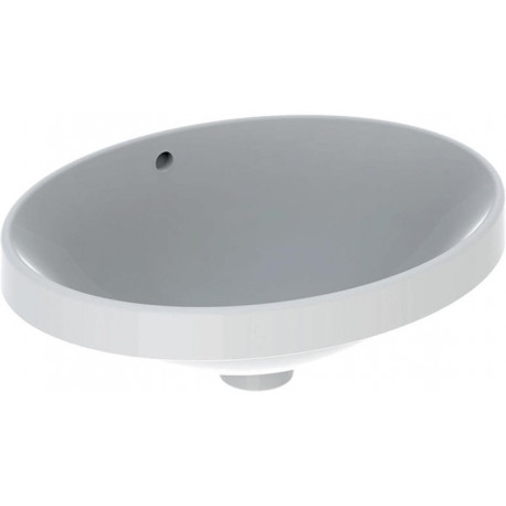 Lavabo à encastrer VariForm oval 500x400mm sans trou de robinetterieavec trop plein blanc KT