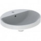 Lavabo à encastrer VariForm oval 500x450mm avec trou pour robinetavec trop plein blanc KT