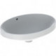 Lavabo à encastrer VariForm oval 550x400mm sans trou de robinetterieavec trop plein blanc KT