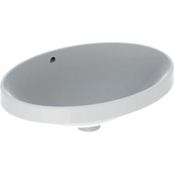 Lavabo à encastrer VariForm oval 550x400mm sans trou de robinetterieavec trop plein blanc KT