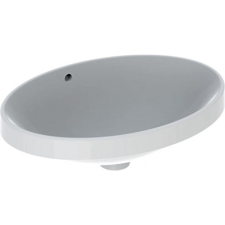Lavabo à encastrer VariForm oval 550x400mm sans trou de robinetterieavec trop plein blanc KT