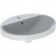 Lavabo à encastrer VariForm oval 550x450mm avec trou pour robinetavec trop plein blanc KT