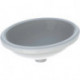 Lavabo sous plan VariForm oval 420x330mm sans trou de robinetterie sans trop plein blanc KT