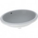 Lavabo sous plan VariForm oval 500x400mm sans trou de robinetterieavec trop plein blanc KT