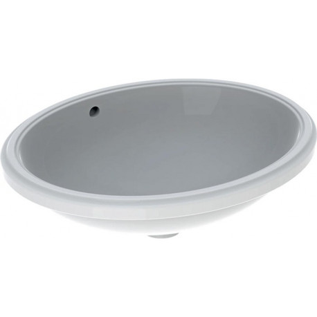 Lavabo sous plan VariForm oval 500x400mm sans trou de robinetterieavec trop plein blanc KT