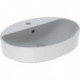 Lavabo VariForm oval 600x450mm avec trou pour robinetavec trop plein blanc KT