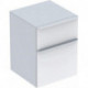 Meuble latéral bas Geberit Smyle Squareavec deux tiroirs: Largeur 45cm, Hauteur 60cm, Profondeur 47cm, blanc / laqué très brillant, blanc alpin / thermopoudré mat