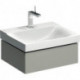 Meuble bas pour lavabo Geberit Xeno²,avec un tiroir: Largeur 58cm, Hauteur 22cm, Profondeur 46.2cm, Greige / Laqué mat