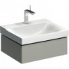 Meuble bas pour lavabo Geberit Xeno²,avec un tiroir: Largeur 58cm, Hauteur 22cm, Profondeur 46.2cm, Greige / Laqué mat