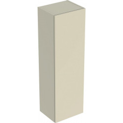Colonne mi-haute Geberit Smyle Squareavec une porte: Largeur 36cm, Hauteur 118cm, Profondeur 29.9cm, Sable gris / Laqué ultra-brillant