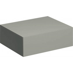Meuble latéral bas Geberit Xeno²avec un tiroir: Largeur 58cm, Hauteur 20cm, Profondeur 46.2cm, Greige / Laqué mat