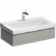 Meuble bas pour lavabo Geberit Xeno²,avec un tiroir: Largeur 88cm, Hauteur 22cm, Profondeur 46.2cm, Greige / Laqué mat