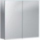 Armoire de toilette Geberit Option Plusavec éclairage et deux portes: Largeur 75cm, Hauteur 70cm, Profondeur 17.2cm, , miroir extérieur, miroirs intérieur et extérieur