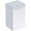Meuble latéral bas Geberit Smyle Squareavec une porte: Largeur 36cm, Hauteur 60cm, Profondeur 32.6cm, blanc / laqué très brillant, blanc alpin / thermopoudré mat, Charnières à droite 