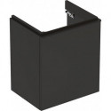 Meuble bas Geberit Smyle Square pour lavabo,avec une porte: Largeur 53.6cm, Hauteur 61.7cm, Profondeur 43.3cm, gris velouté / laqué mat, gris velouté / thermopoudré mat, Largeur de lavabo:55cm, Charnières à droite 