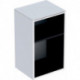 Meuble latéral bas Geberit Smyle Square, sans porte: Largeur 36cm, Hauteur 60cm, Profondeur 29.9cm, Blanc / Laqué ultra-brillant