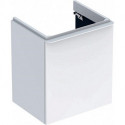 Meuble bas Geberit Smyle Square pour lavabo,avec une porte: Largeur 53.6cm, Hauteur 61.7cm, Profondeur 43.3cm, blanc / laqué très brillant, blanc alpin / thermopoudré mat, Largeur de lavabo:55cm, Charnières à droite 