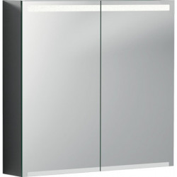 Armoire de toilette Geberit Optionavec éclairage et deux portes: Largeur 75cm, Hauteur 70cm, Profondeur 15cm, , miroir extérieur, miroirs intérieur et extérieur