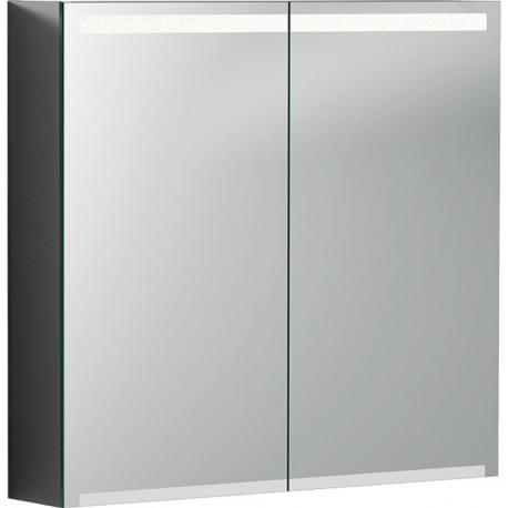 Armoire de toilette Geberit Optionavec éclairage et deux portes: Largeur 75cm, Hauteur 70cm, Profondeur 15cm, , miroir extérieur, miroirs intérieur et extérieur