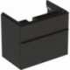 Meuble bas Geberit Smyle Square pour lavabo,avec deux tiroirs: Largeur 73.4cm, Hauteur 61.7cm, Profondeur 47cm, gris velouté / laqué mat, gris velouté / thermopoudré mat