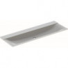 Lavabo pour meuble Geberit Xeno², 140x48cm, sans troude robinetterie, sans trop-plein, Blanc alpin