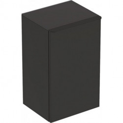 Meuble latéral bas Geberit Smyle Squareavec une porte: Largeur 36cm, Hauteur 60cm, Profondeur 32.6cm, gris velouté / laqué mat, gris velouté / thermopoudré mat, Charnières à droite 