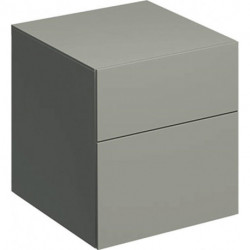 Meuble latéral bas Geberit Xeno²avec deux tiroirs: Largeur 45cm, Hauteur 51cm, Profondeur 46.2cm, Greige / Laqué mat