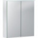 Armoire de toilette basique avec éclairage. deux portes. 60x67.5x14cm