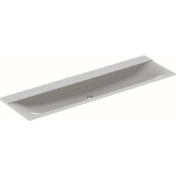 Lavabo pour meuble Geberit Xeno², 160x48cm, sans troude robinetterie, sans trop-plein, Blanc alpin