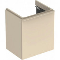 Meuble bas Geberit Smyle Square pour lavabo,avec une porte: Largeur 53.6cm, Hauteur 61.7cm, Profondeur 43.3cm, sable gris/laqué très brillant, sable gris / thermopoudré mat, Largeur de lavabo:55cm, Charnières à gauche 