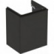 Meuble bas Geberit Smyle Square pour lave-mains,avec une porte: Largeur 49.2cm, Hauteur 61.7cm, Profondeur 40.6cm, gris velouté / laqué mat, gris velouté / thermopoudré mat, Largeur de lavabo:50cm, Charnières à droite 