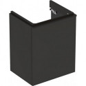 Meuble bas Geberit Smyle Square pour lave-mains,avec une porte: Largeur 49.2cm, Hauteur 61.7cm, Profondeur 40.6cm, gris velouté / laqué mat, gris velouté / thermopoudré mat, Largeur de lavabo:50cm, Charnières à droite 