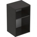 Meuble latéral bas Geberit Smyle Square, sans porte: Largeur 36cm, Hauteur 60cm, Profondeur 29.9cm, Gris velouté / Laqué mat