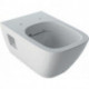 Cuvette WC suspendu Geberit Renova Plan, semi-carénée, Rimfree, 54cm, Blanc
