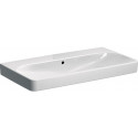 Lavabo Geberit Smyle Square, 90x48cm, sans troude robinetterie, Blanc