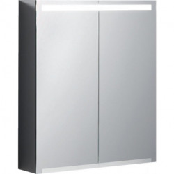 Armoire de toilette Geberit Optionavec éclairage et deux portes: Largeur 60cm, Hauteur 70cm, Profondeur 15cm, , miroir extérieur, miroirs intérieur et extérieur