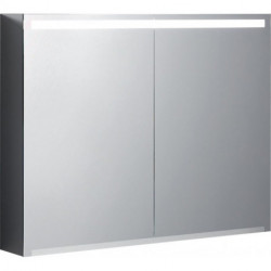 Armoire de toilette Geberit Optionavec éclairage et deux portes: Largeur 90cm, Hauteur 70cm, Profondeur 15cm, , miroir extérieur, miroirs intérieur et extérieur
