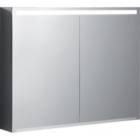 Armoire de toilette Geberit Optionavec éclairage et deux portes: Largeur 90cm, Hauteur 70cm, Profondeur 15cm, , miroir extérieur, miroirs intérieur et extérieur