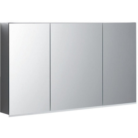 Armoire de toilette Geberit Option Plusavec éclairage et trois portes: Largeur 120cm, Hauteur 70cm, Profondeur 17.2cm, , miroir extérieur, miroirs intérieur et extérieur