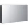 Armoire de toilette Geberit Option Plusavec éclairage et trois portes: Largeur 120cm, Hauteur 70cm, Profondeur 17.2cm, , miroir extérieur, miroirs intérieur et extérieur