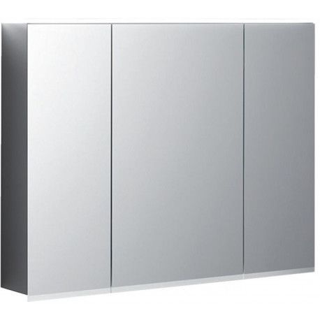 Armoire de toilette Geberit Option Plusavec éclairage et trois portes: Largeur 90cm, Hauteur 70cm, Profondeur 17.2cm, , miroir extérieur, miroirs intérieur et extérieur