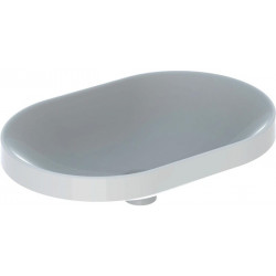 Lavabo à encastrer VariForm elliptique 600x400mm sans trou de robinetterie sans trop plein blanc