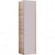 Colonne haute Geberit Citterioavec une porte: Largeur 40cm, Hauteur 160cm, Profondeur 37.1cm, taupe / verre brillant, chêne beige / mélamine structuré bois
